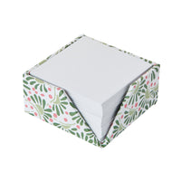 Nina Campbell post it memo box in coral colour way stationery collection on white background