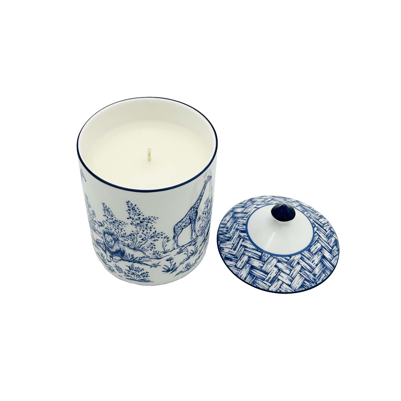 Nina Campbell Serengeti Lidded Candle against a white background
