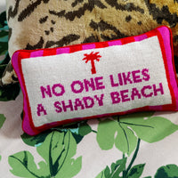 Nina Campbell Needlepoint Cushion Shady Beach