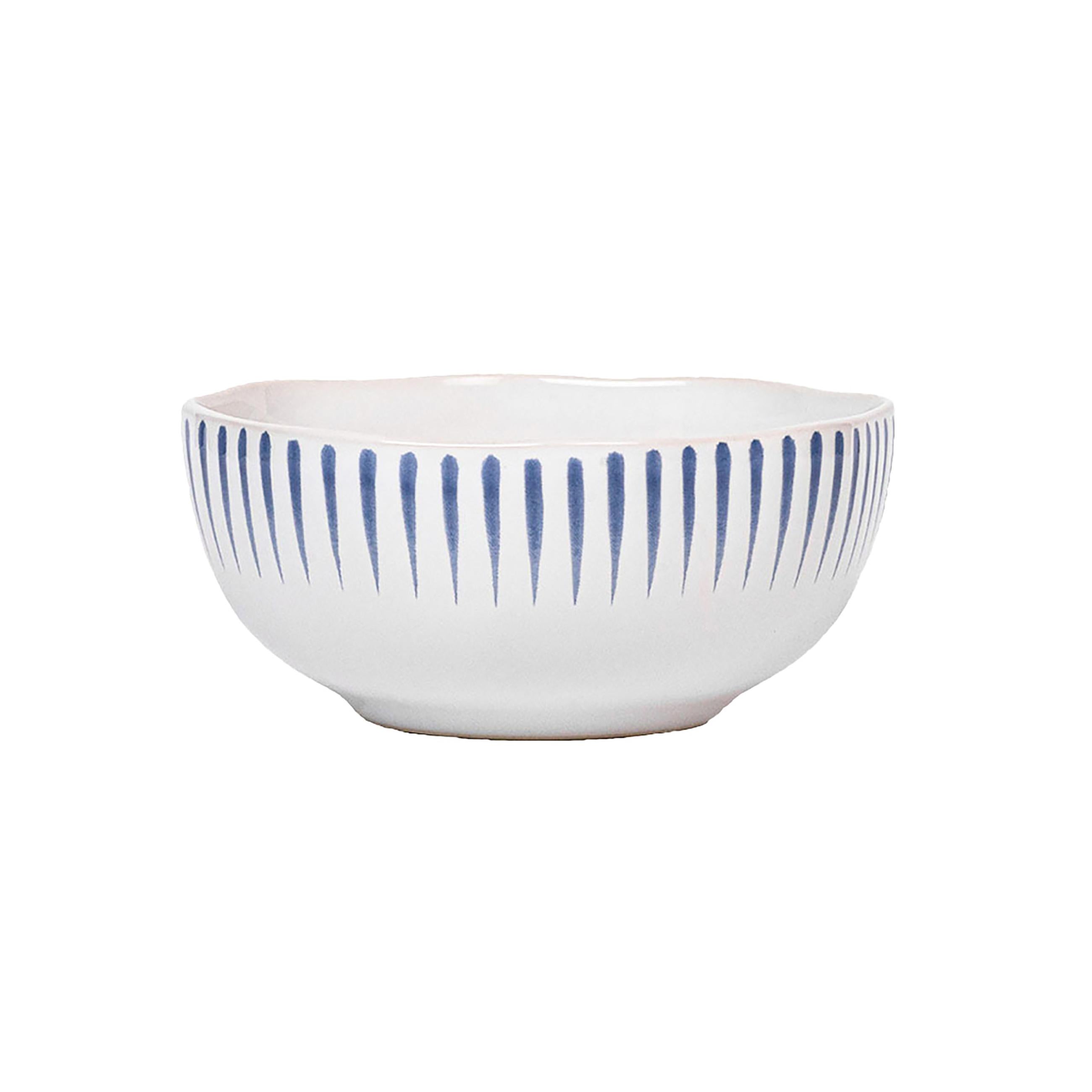 Sitio Stripe Cereal Bowl Blue