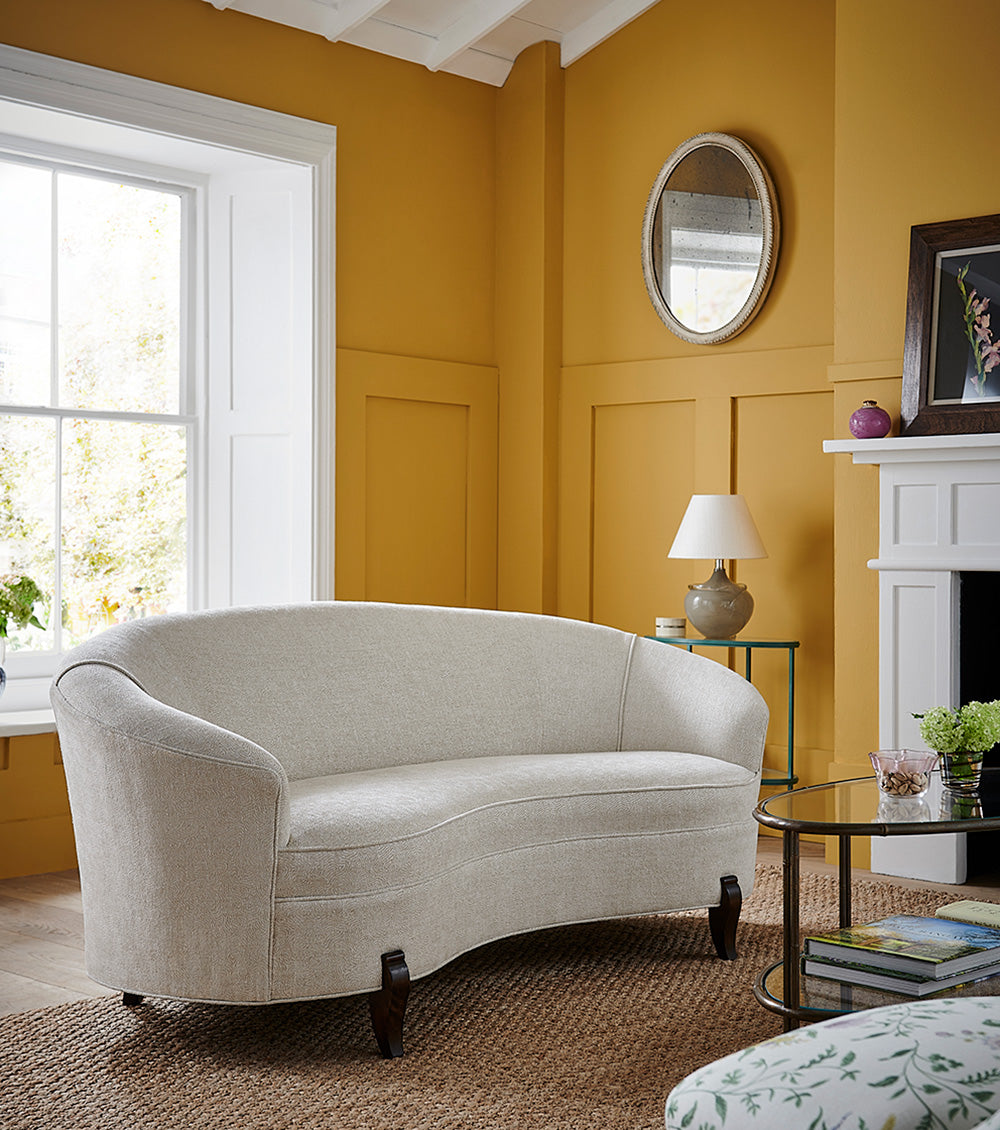 Nina Campbell Audrey Sofa in light fabric in room setting