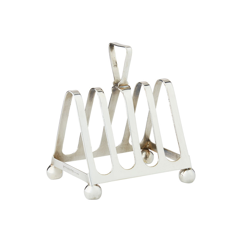 Vintage Silver Plate 4-Slice Triangular Toast Rack – KRB