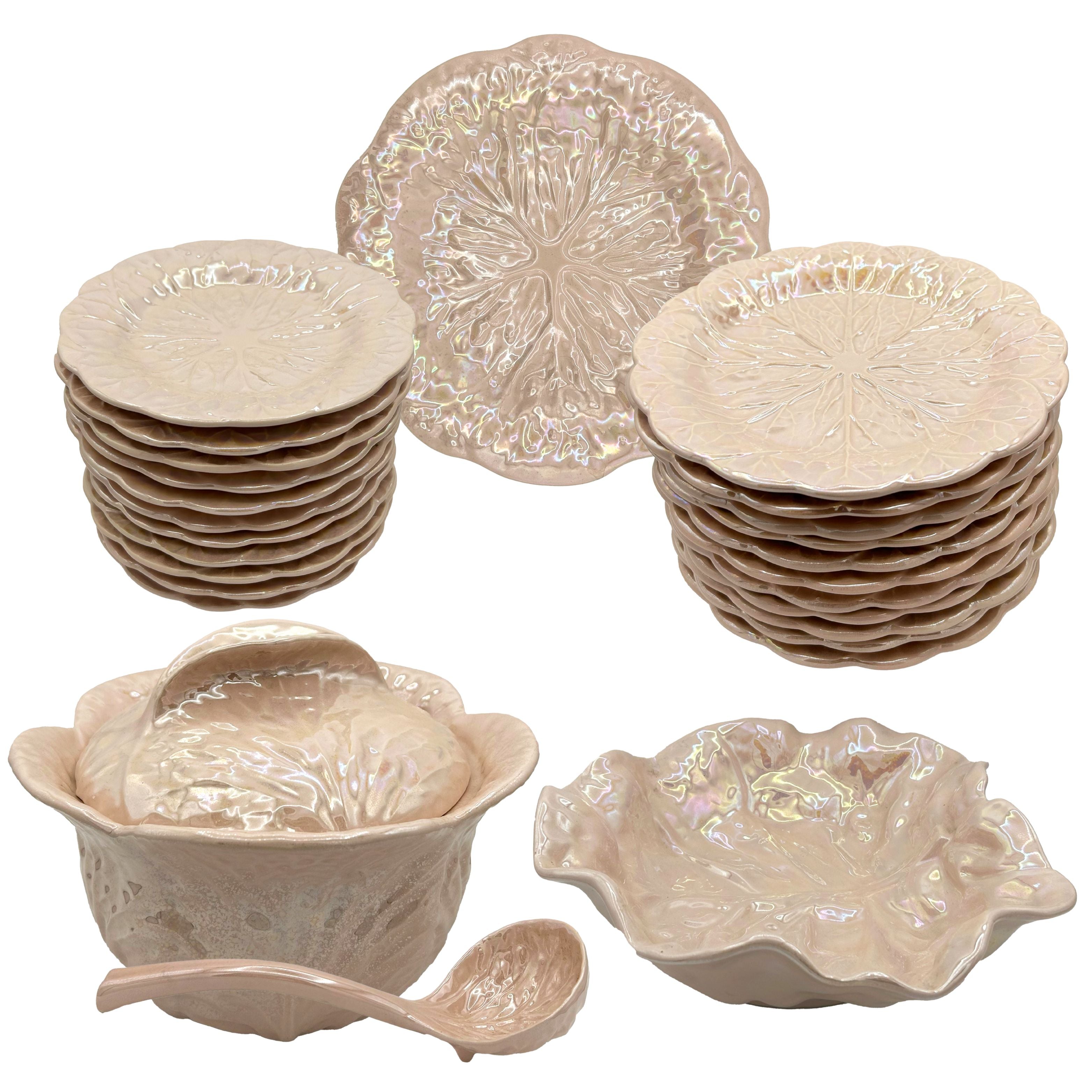 Antique China Set Vallarius Pink c. 1950