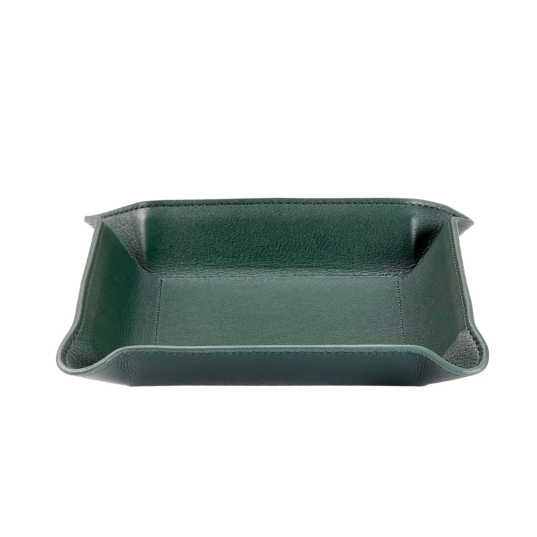 Valet Tray Green Leather