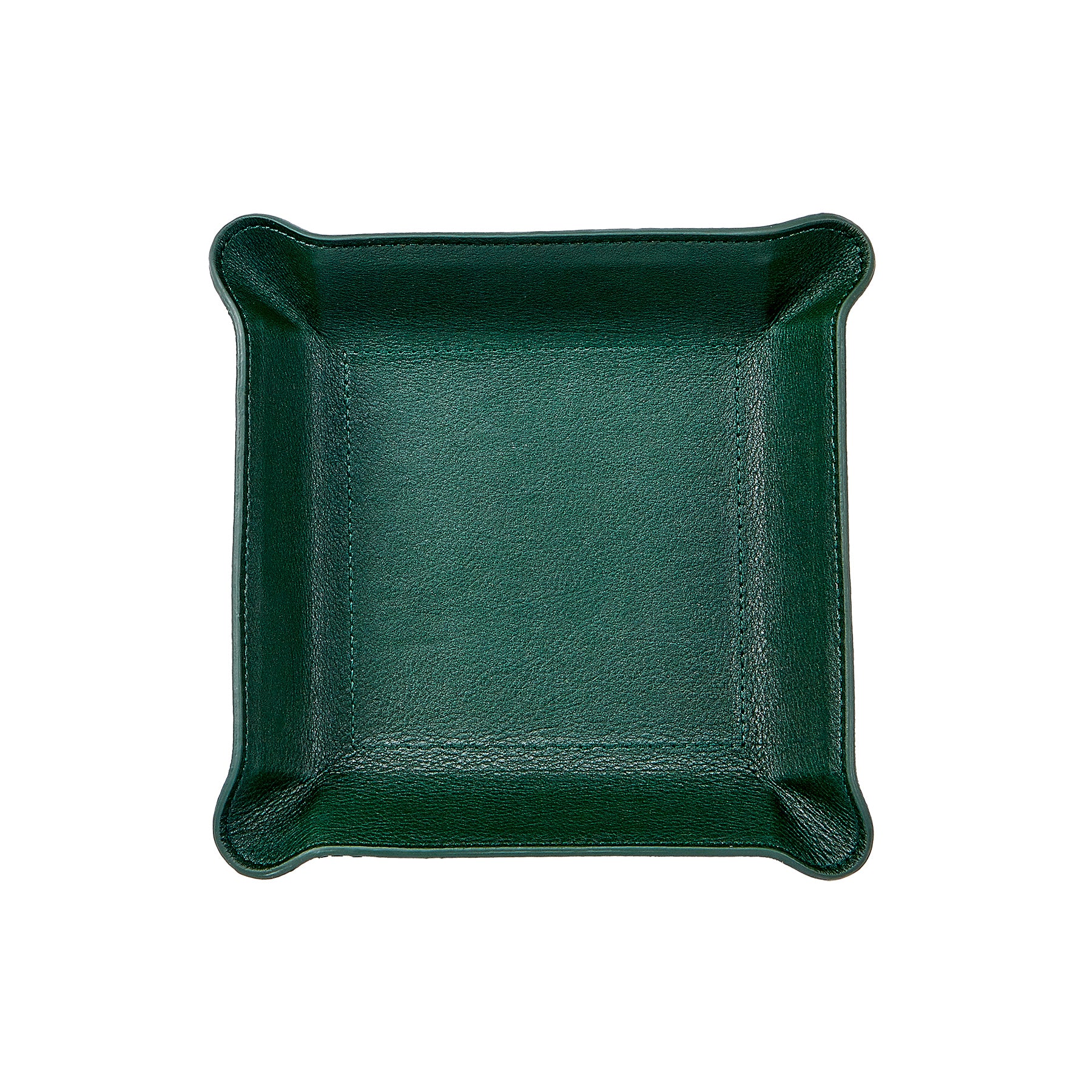 Valet Tray Green Leather