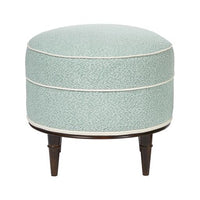 Nina Campbell Alice Stool in cardot fabric against a white background