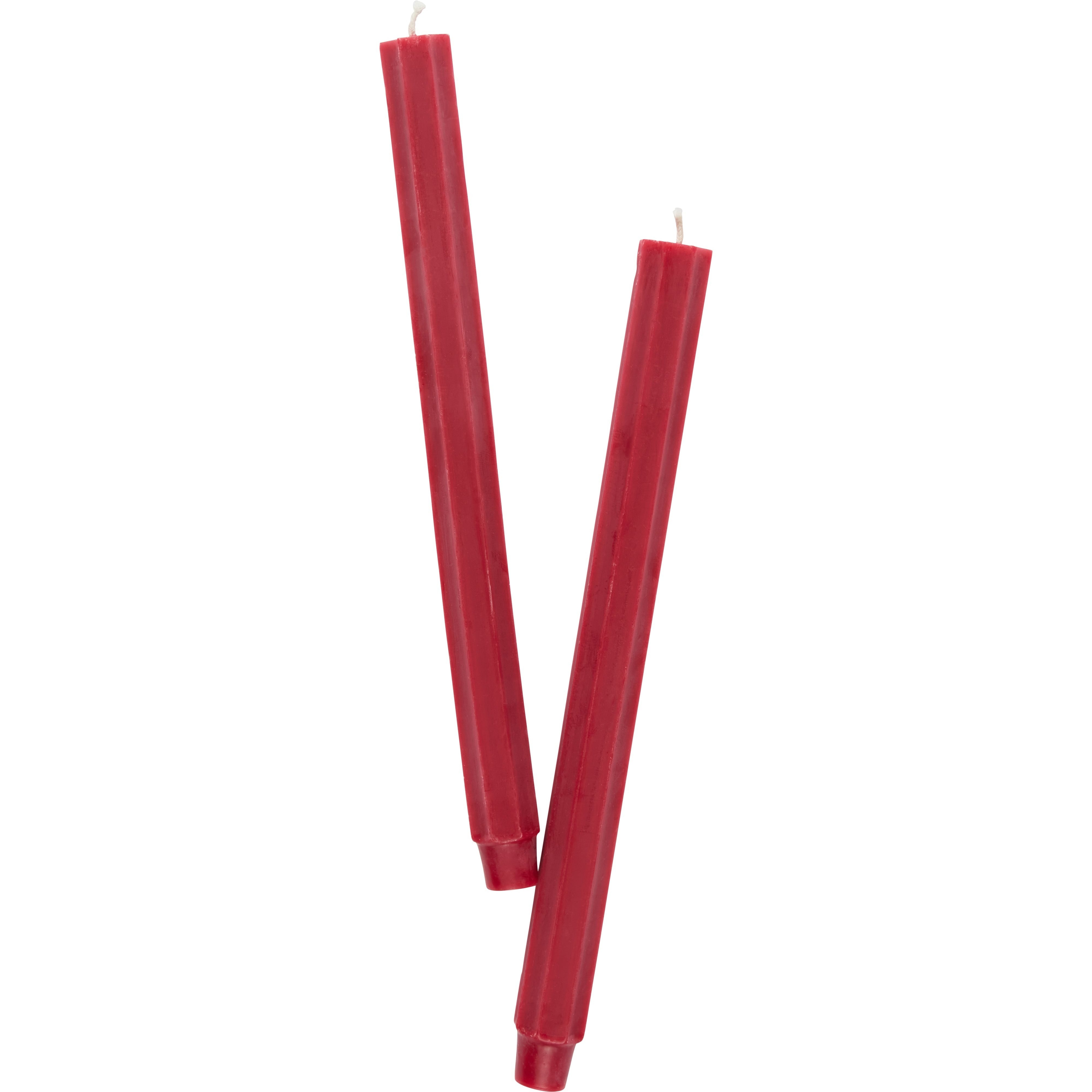 NIna Campbell red candles on white background