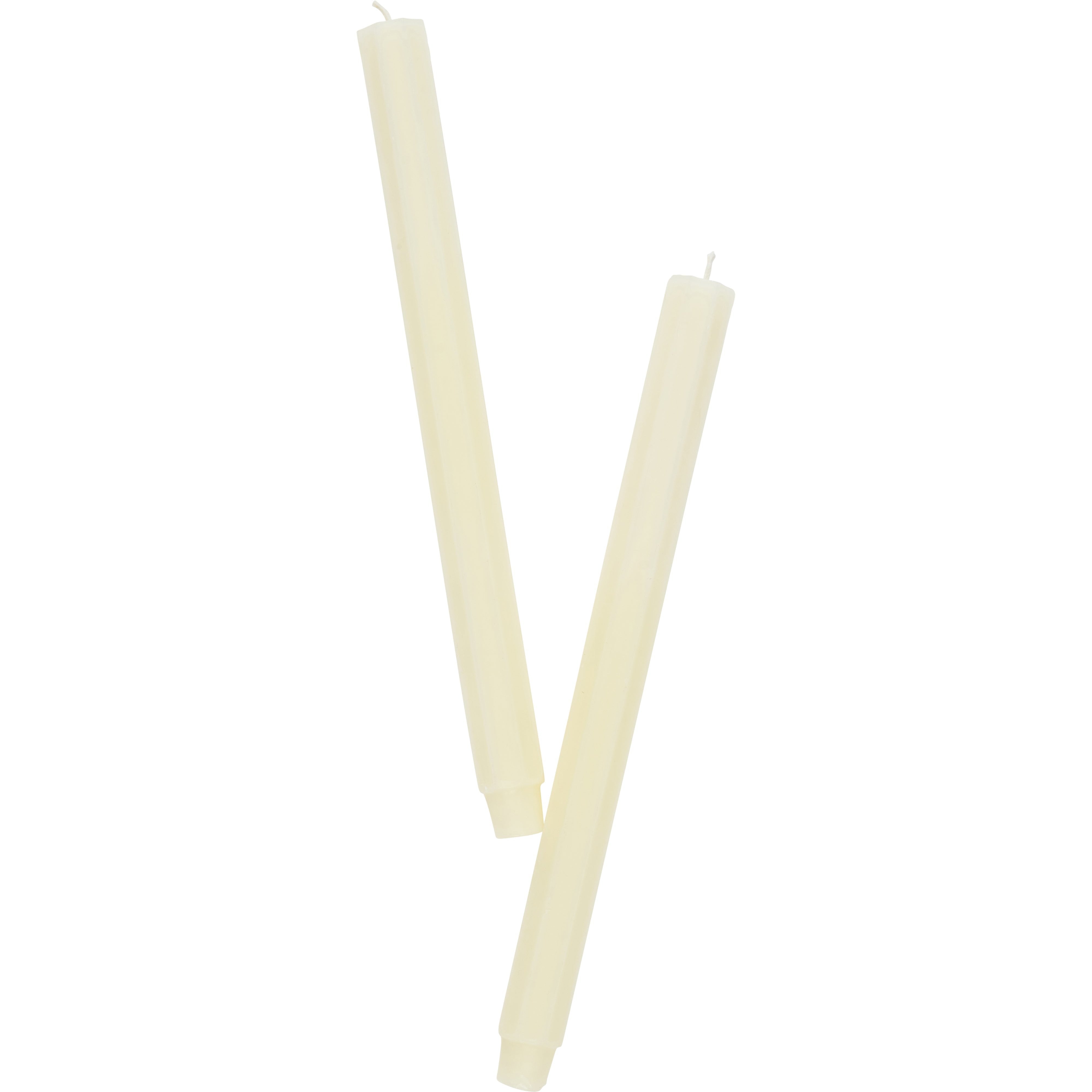 Nina Campbell fluted cream candle on white background