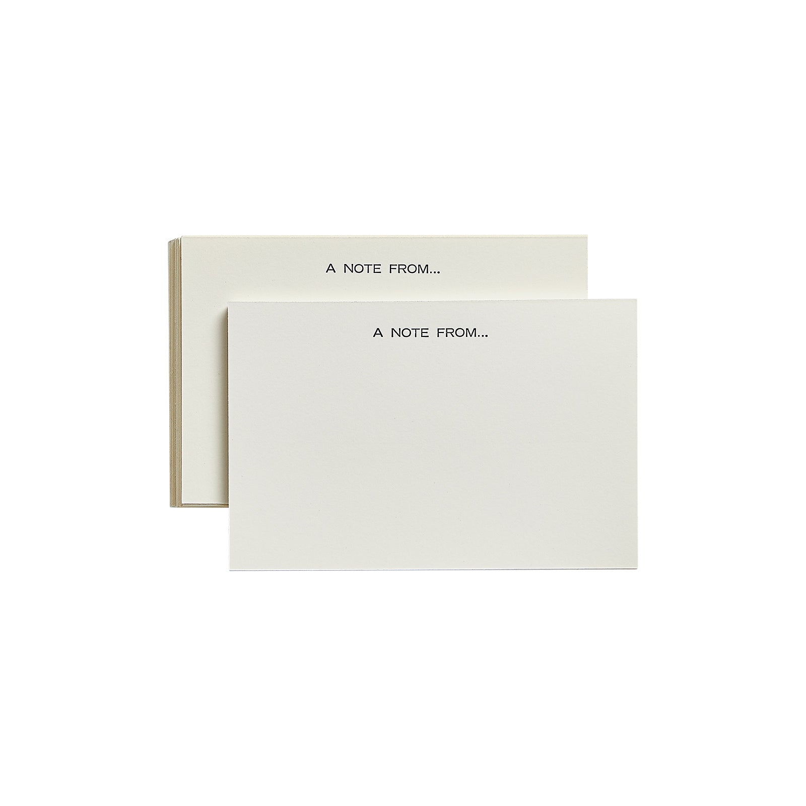 Letter Press Card A NOTE FROM...