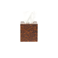 Carmel Gloss Tissue Box Square Faux Tortoise