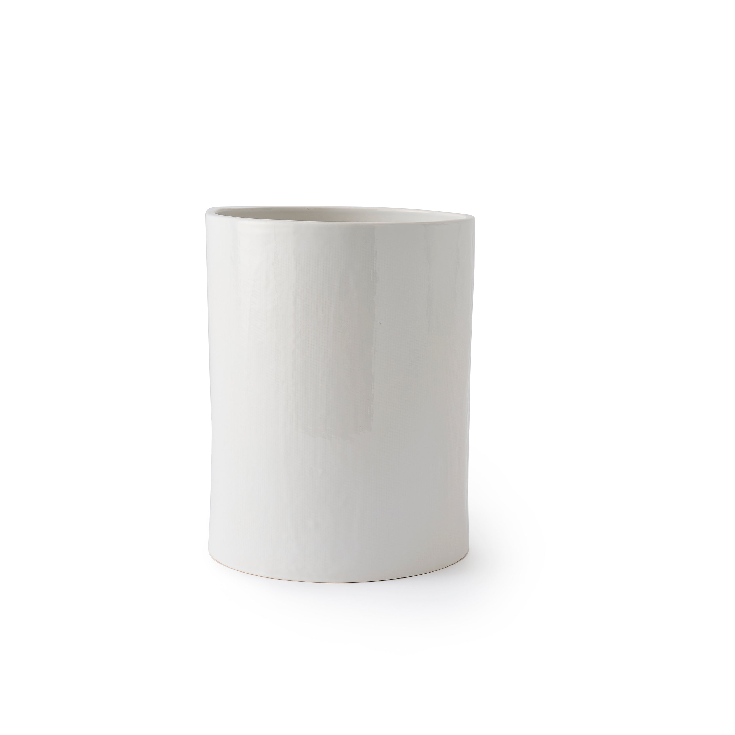 Cordoba Wastebasket White Ceramic