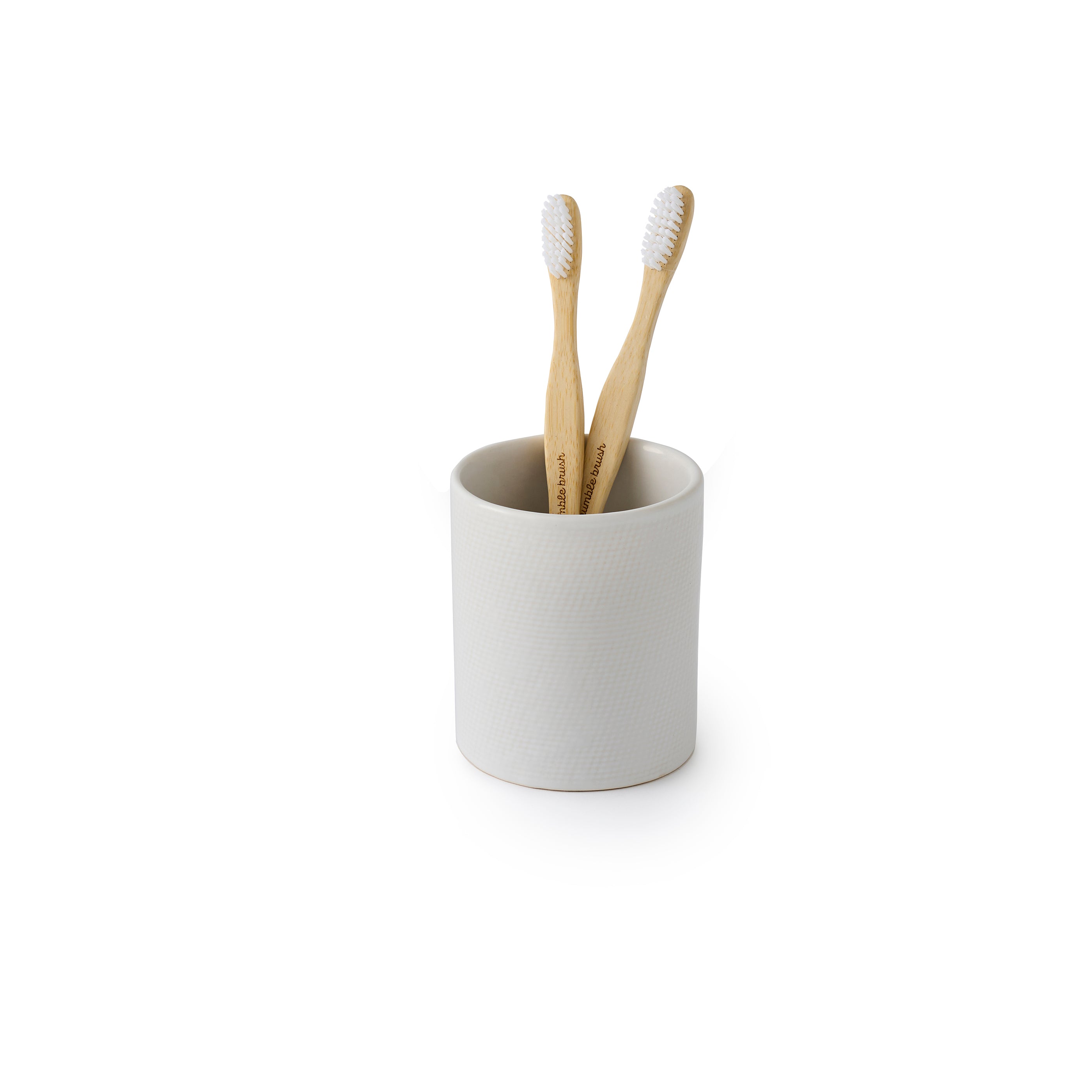 Cordoba Brush Holder White Ceramic