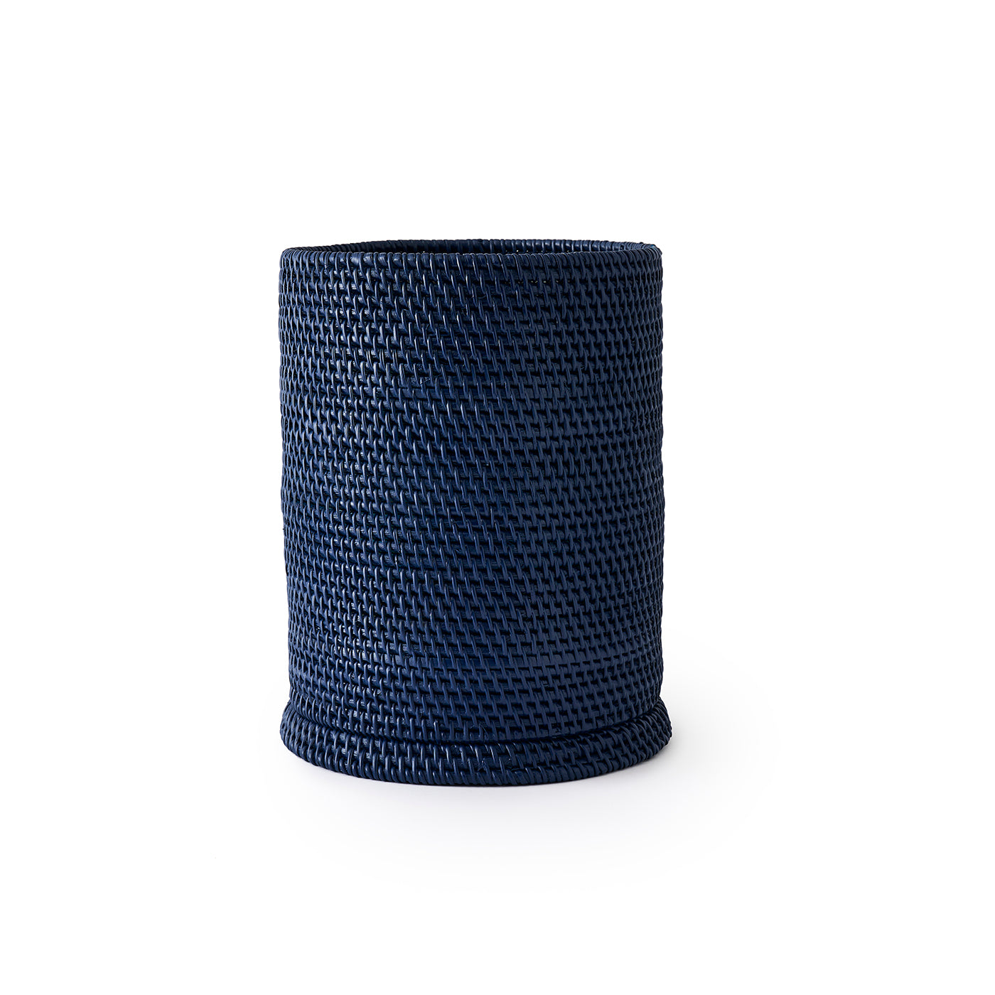 Dalton Wastebasket Rattan Navy
