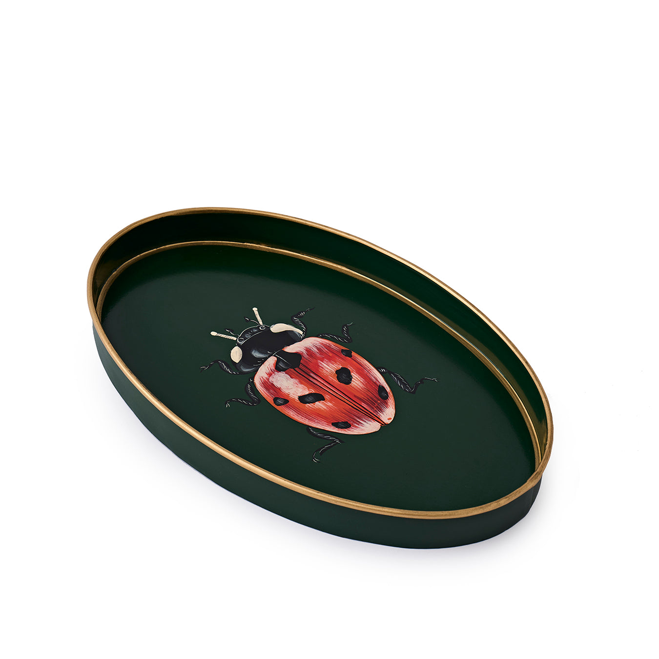 Iron Tray Oval Ladybird