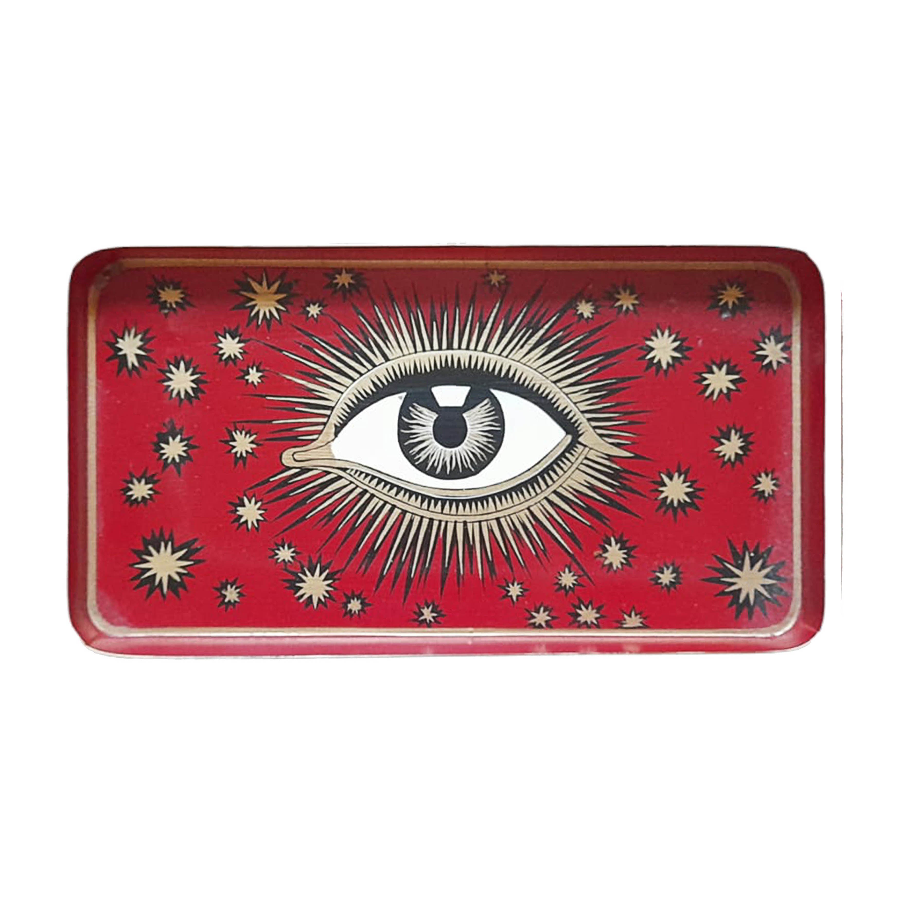 Iron Tray Eye - Red 32x17cm