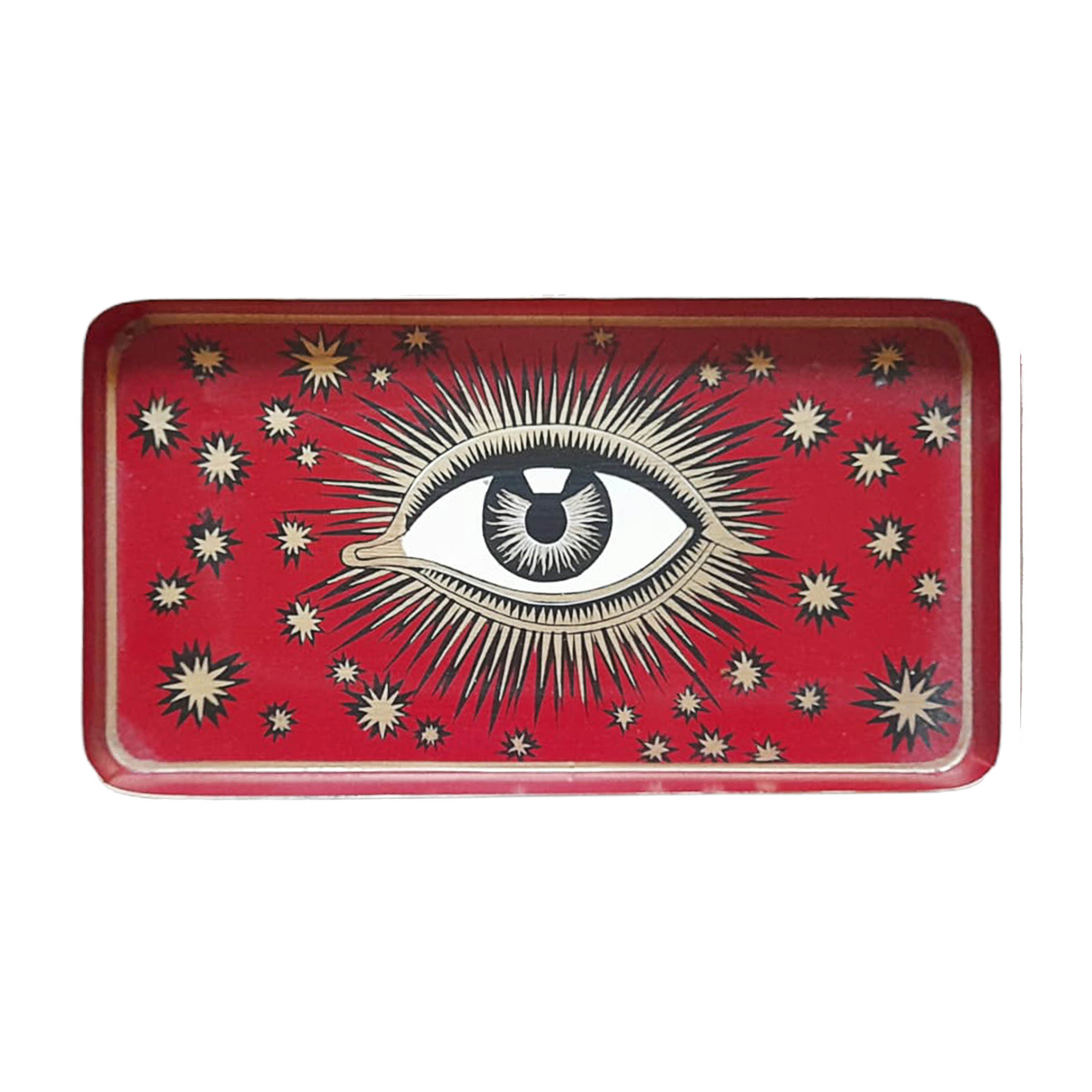 Nina Campbell Iron Tray Red on white background