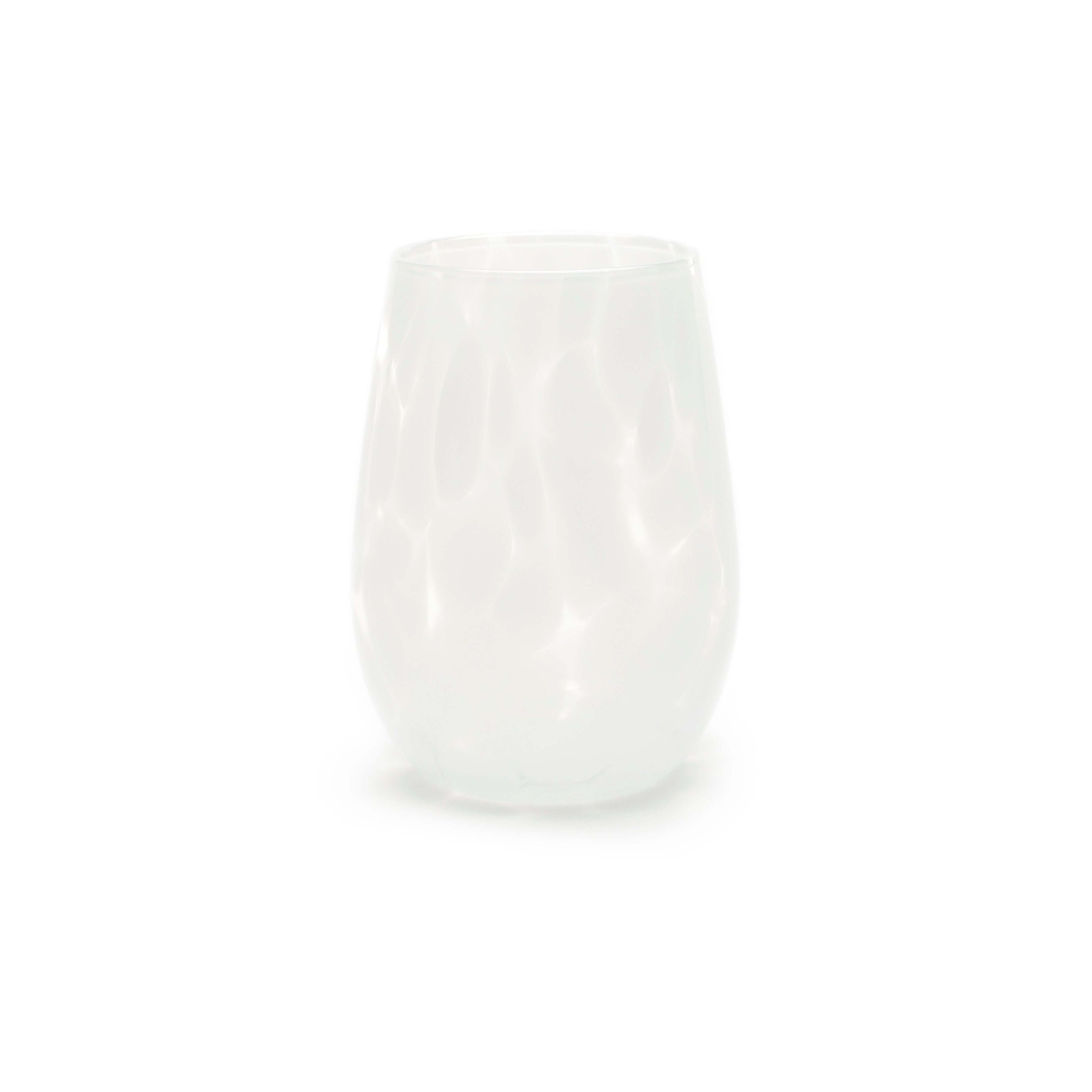 Stemless Wine Glass Fritsy Opal White