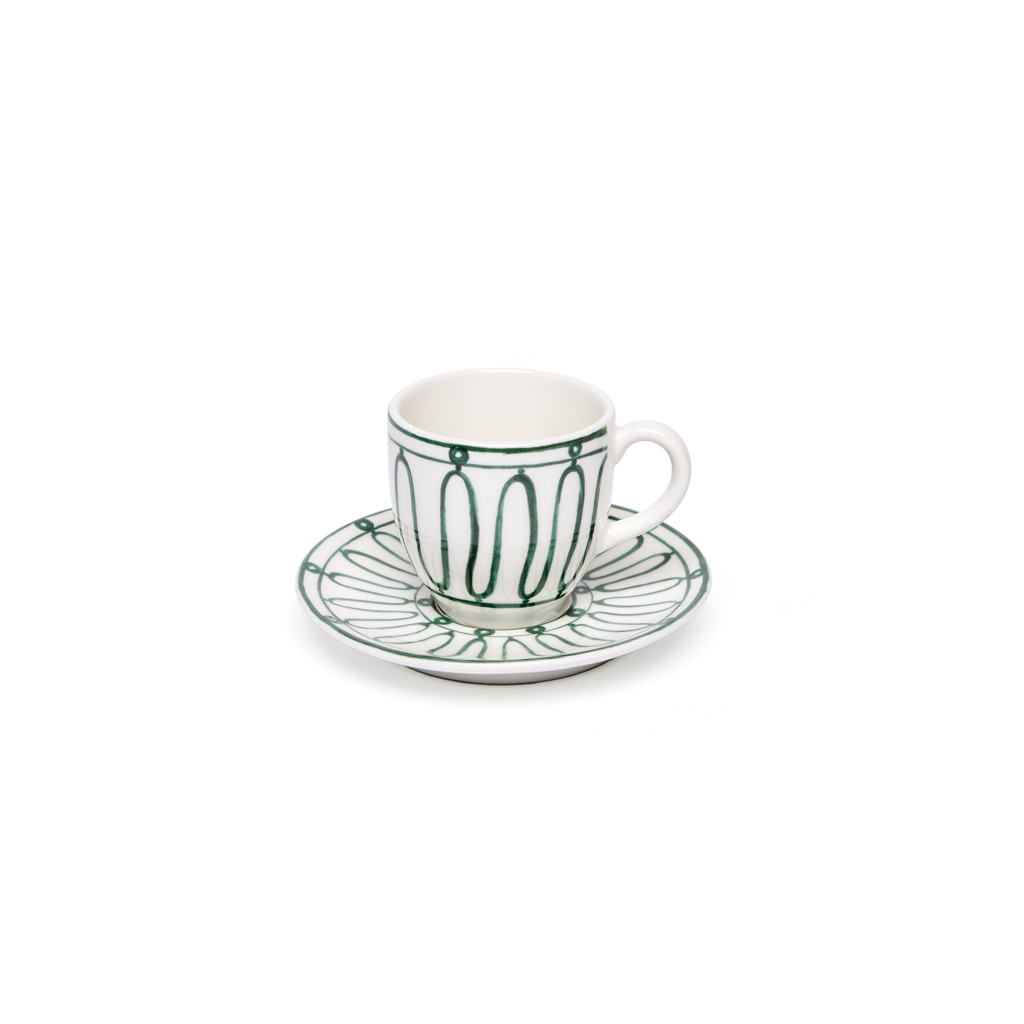 Kyma Coffee or Tea Cup Green/White