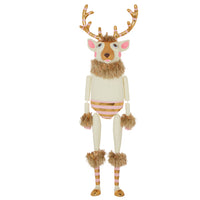 La Renne Reindeer Ornament Gold and Blush XL 75"