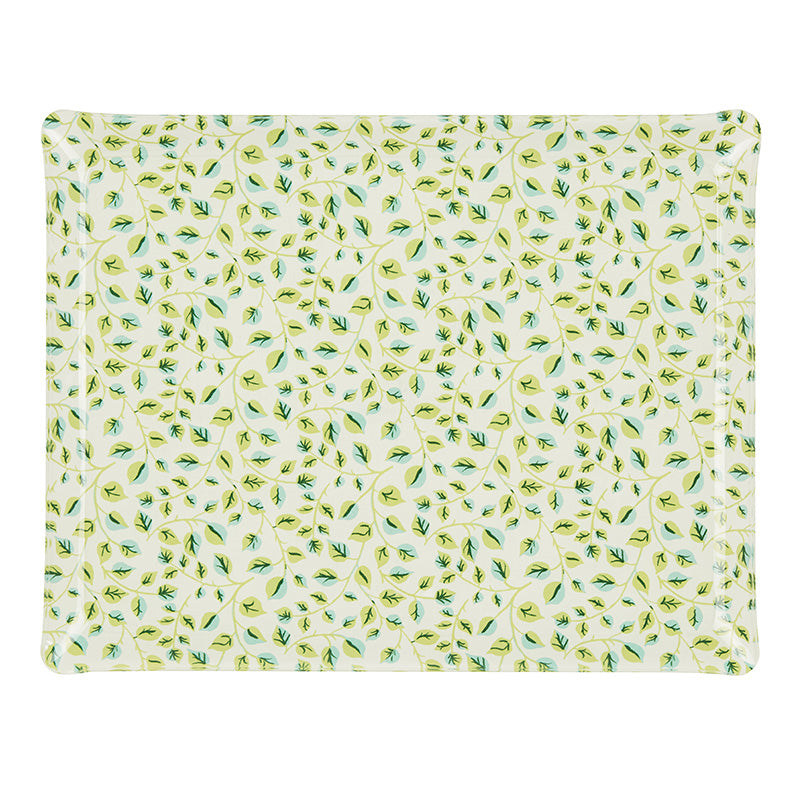 Nina Campbell Nina Campbell Fabric Tray Large - Swirl Leaf Success against a white background