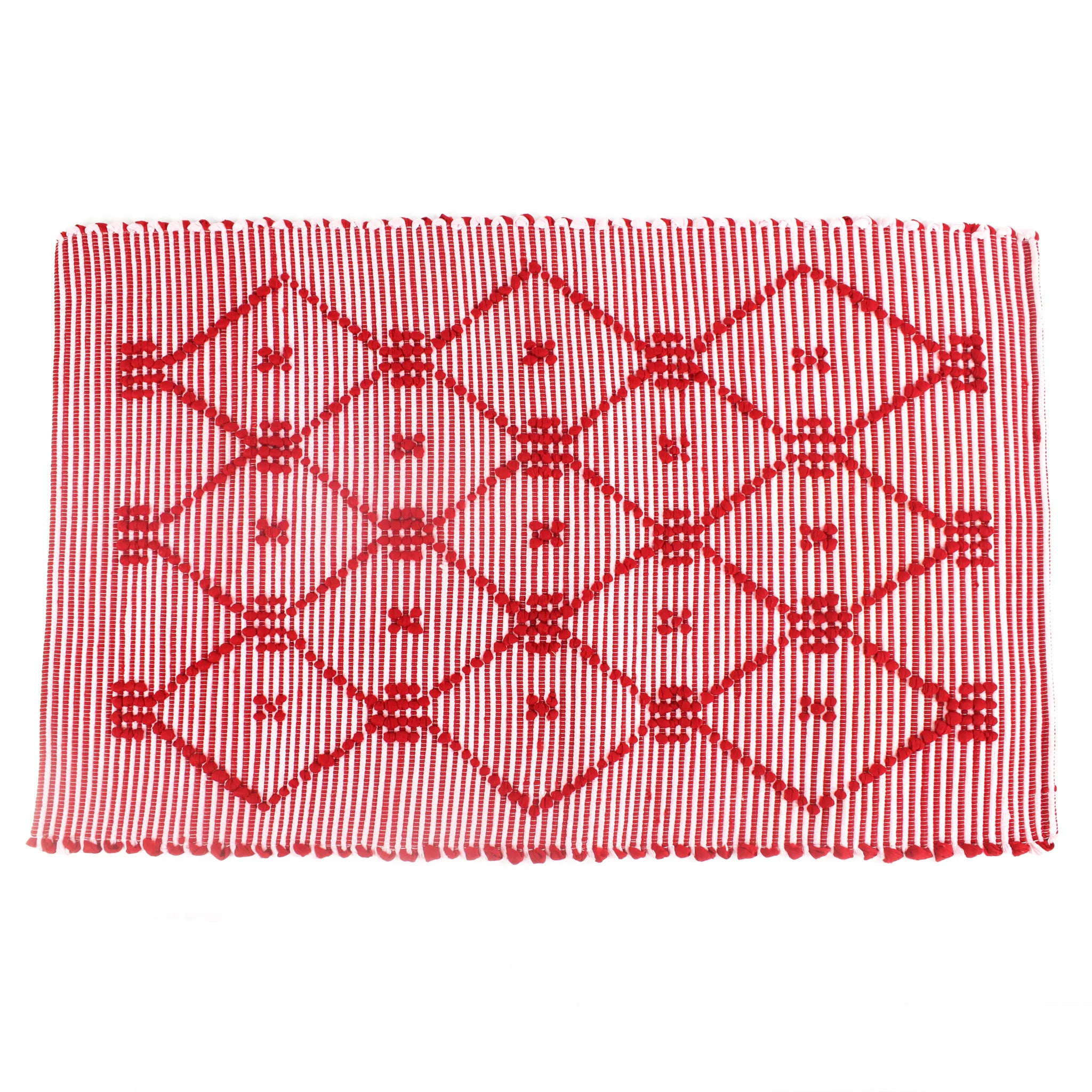 Lattice Red Accent Rug