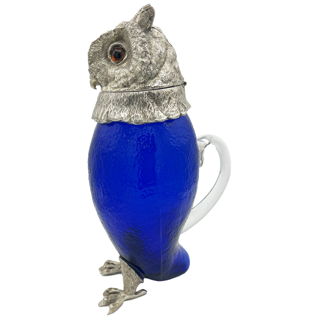 Antique Glass Owl Decanter early 20th Century Nina Campbell