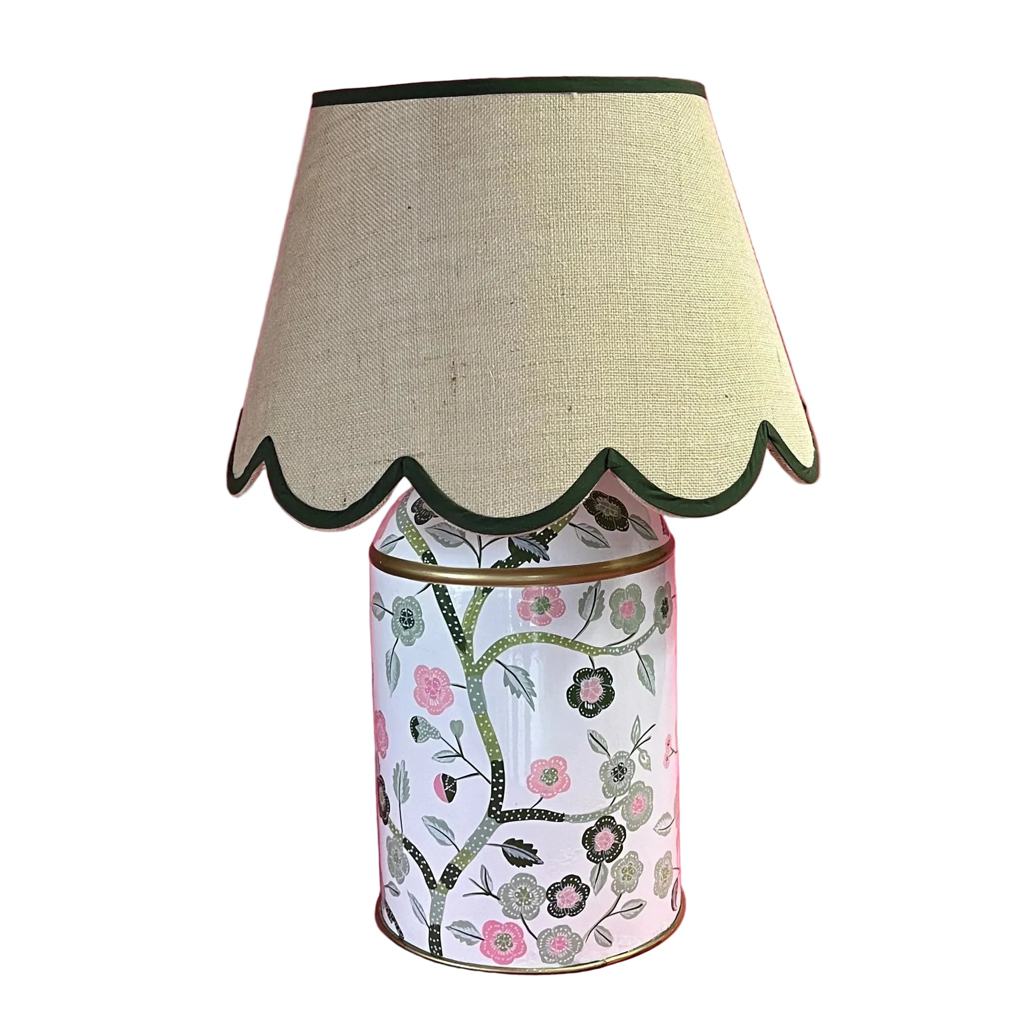 Temple Garden Hand-Painted Chinoiserie Lamp