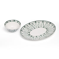 Kyma Serving Platter 36cm Green/White