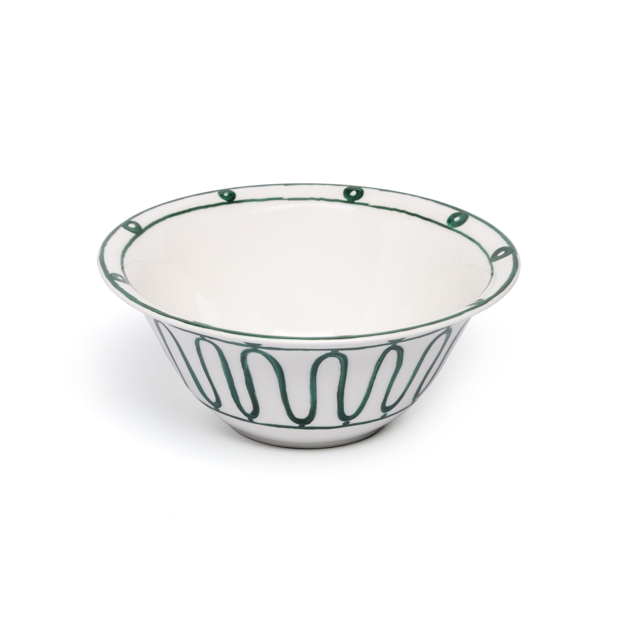 Kyma Salad Bowl 25cm Green/White