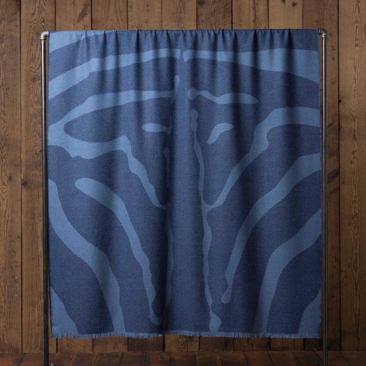 Throw Zebra Chambray/Ivory