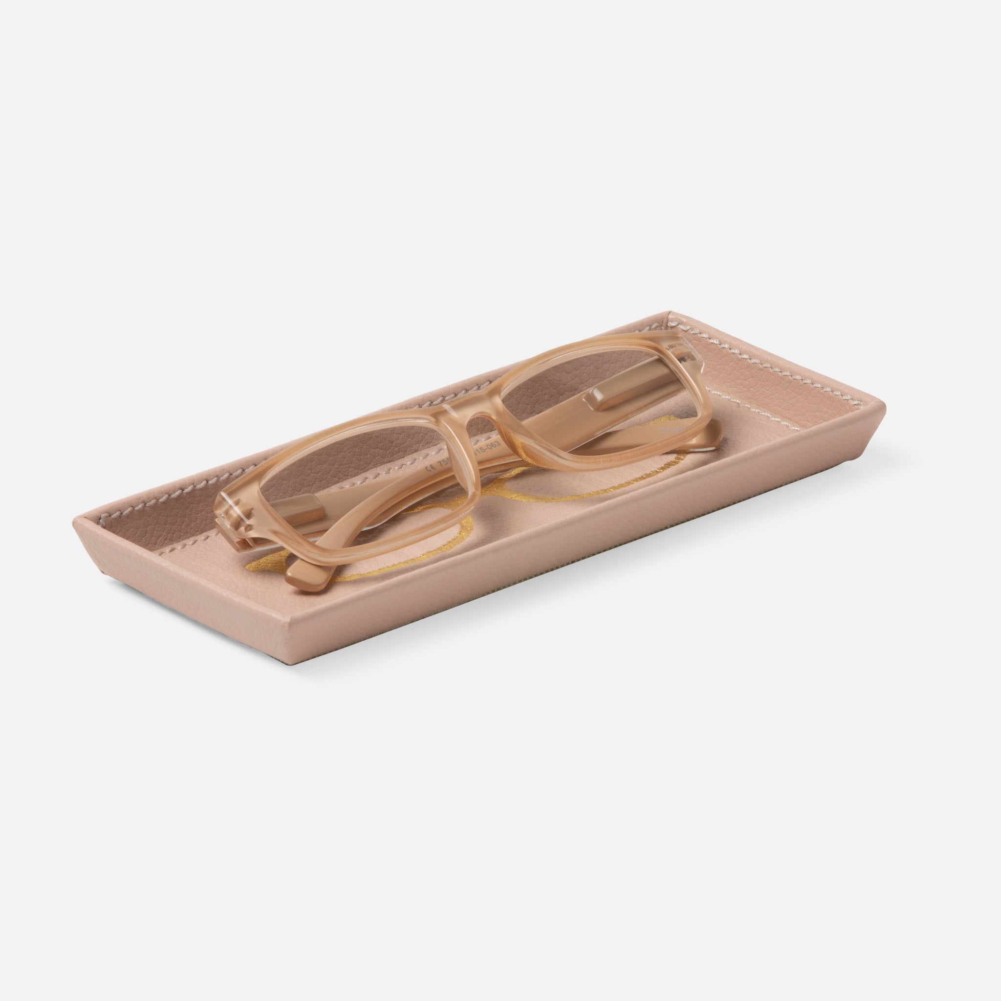 Nina Campbell Glasses Holder Decorah Dusty Rose with glasses in it
