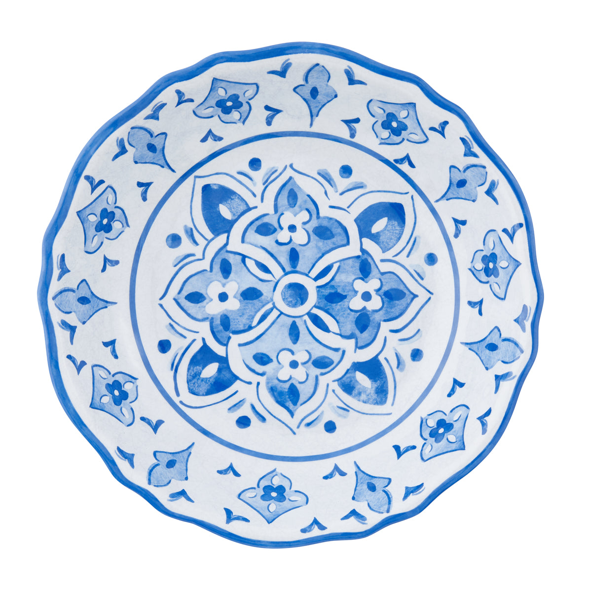 Melamine Salad Bowl Moroccan Blue