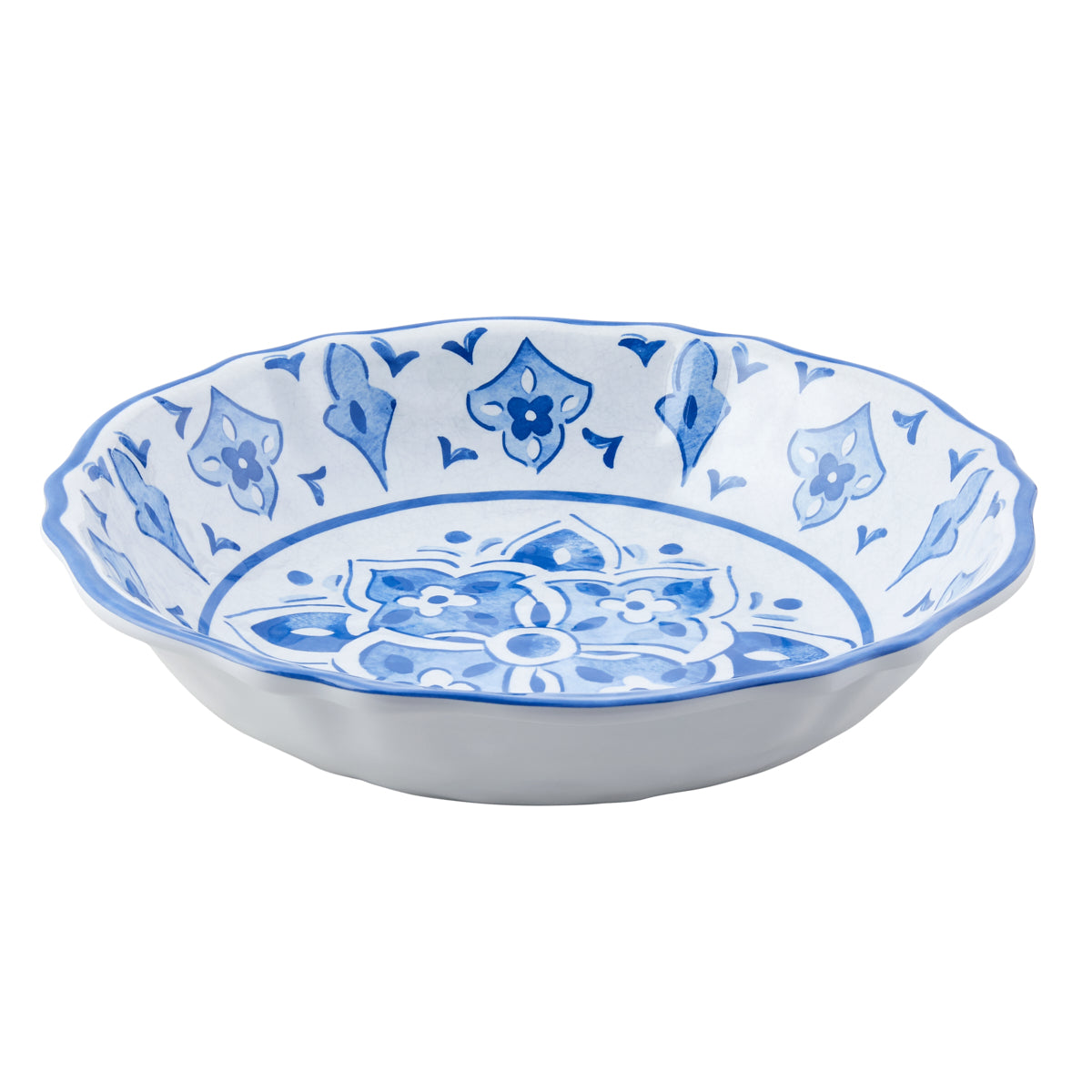 Melamine Salad Bowl Moroccan Blue