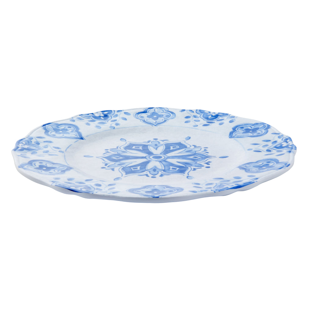 Melamine Dinner Plate 11" Moroccan Blue Nina Campbell