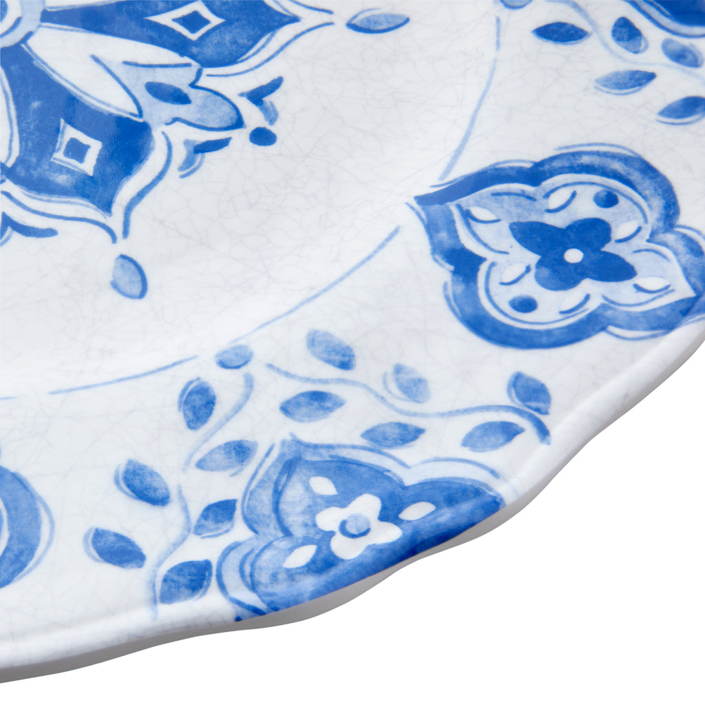 Melamine Dinner Plate 11" Moroccan Blue Nina Campbell
