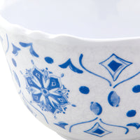 Melamine Dessert Bowls Set of 4 Moroccan Blue