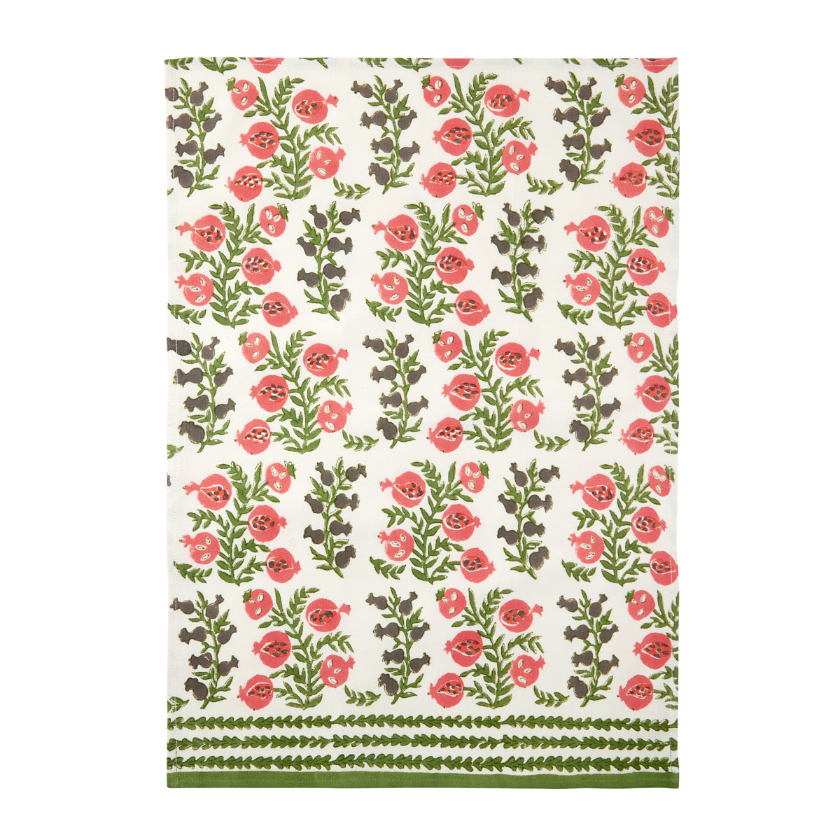 Tea Towel Pom Bells Fern & Poppy