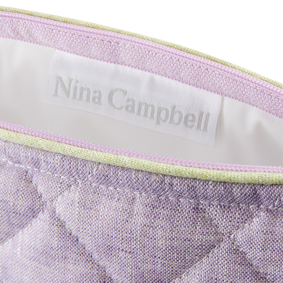 Nina Campbell Brush Bag Amethyst/Peridot close up