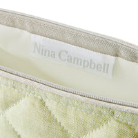 Nina Campbell Brush Bag Peridot/Grey close up