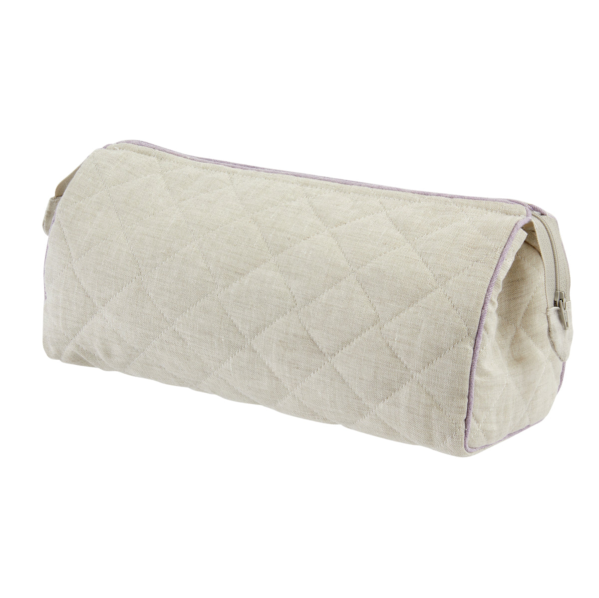 Nina Campbell Wash Bag Grey/Amethyst against a white background