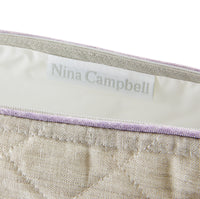 Nina Campbell Wash Bag Grey/Amethyst close up