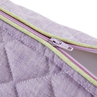 Nina Campbell Make-up Bag Amethyst/Peridot close up zipper