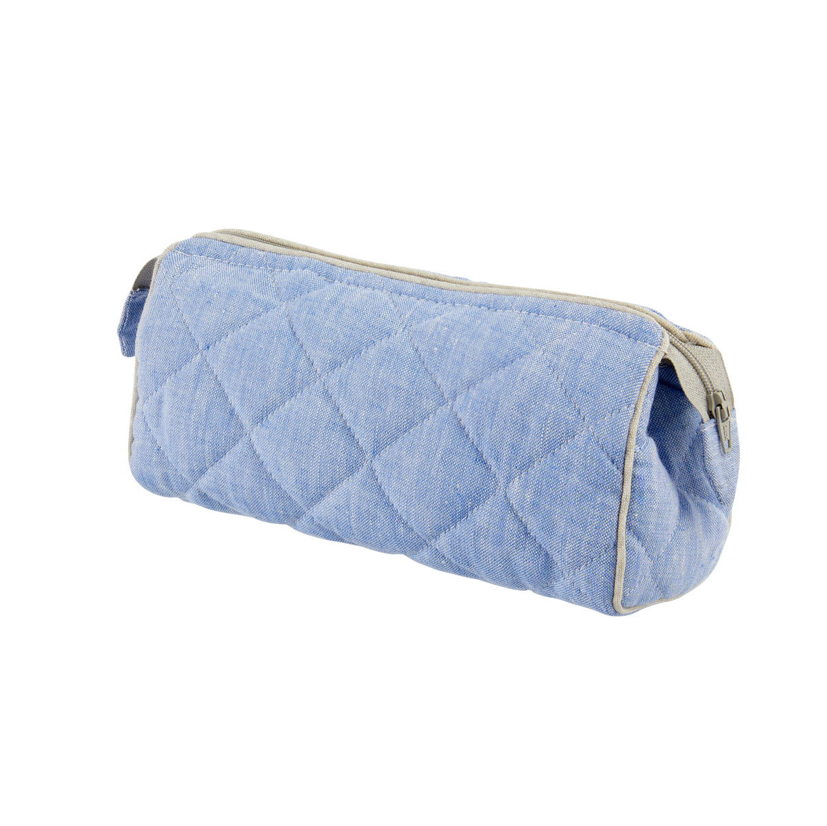 Nina Campbell Make-up Bag Blue/Grey against a white background