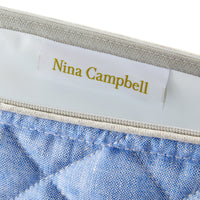 Nina Campbell Make-up Bag Blue/Grey close up
