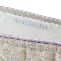 Nina Campbell Make-up Bag Grey/Amethyst close up