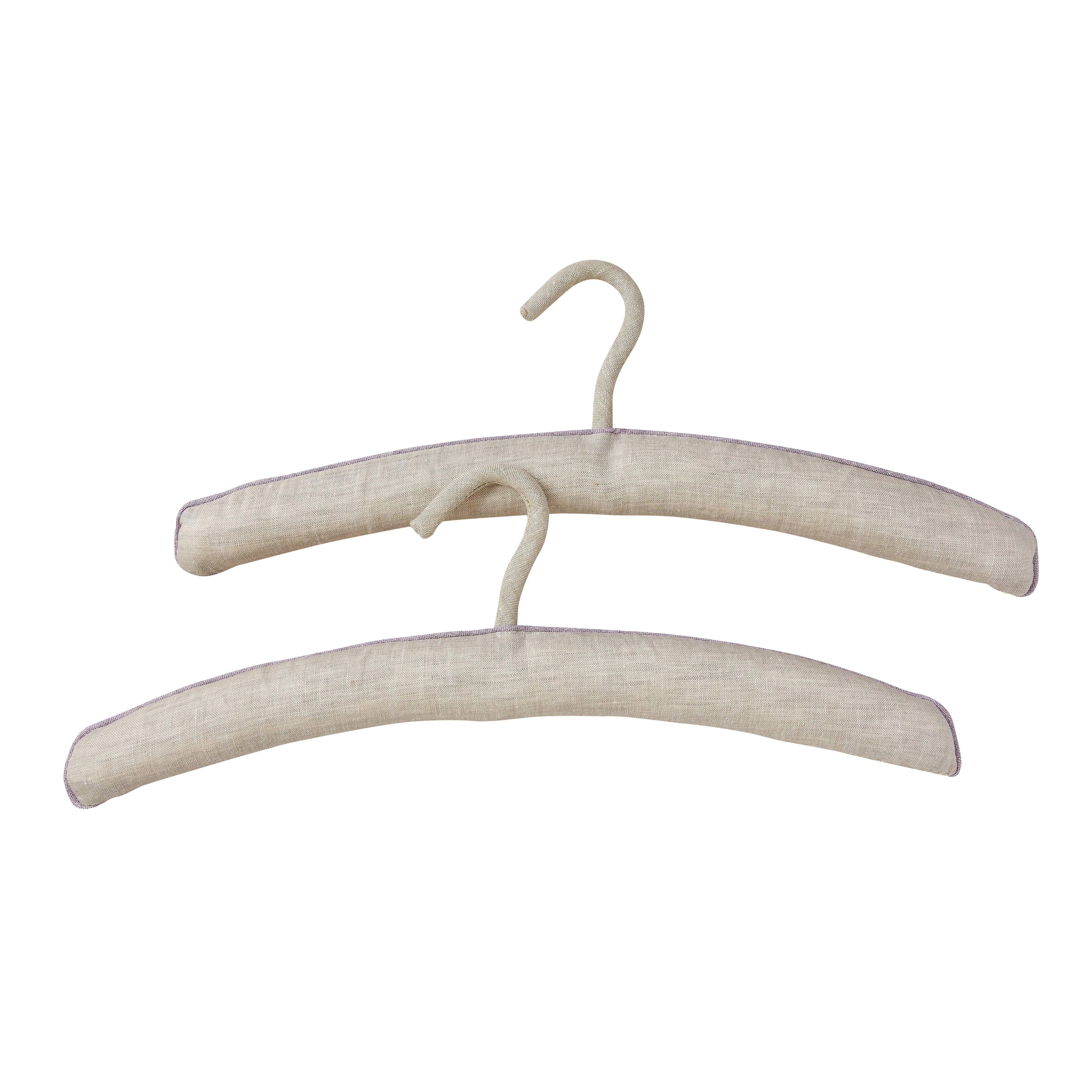 Pair of Linen Hangers Grey/Amethyst