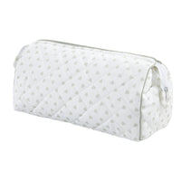 Nina Campbell Wash Bag Heart Grey against a white background