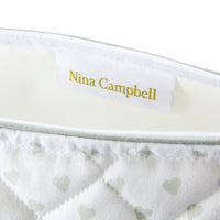 Nina Campbell Wash Bag Heart Grey close up