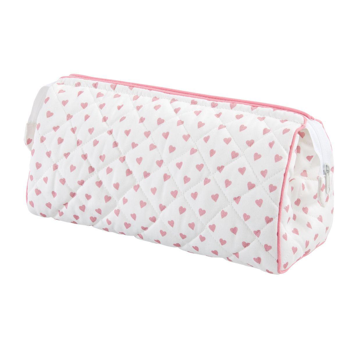 Nina Campbell Wash Bag Heart Pink against a white background