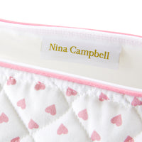 Nina Campbell Wash Bag Heart Pink close up